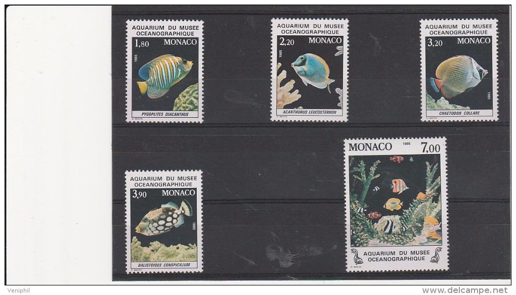 MONACO -SERIE POISSONS N° 1483 - 87 - NEUF XX -ANNEE 1985 - Nuovi