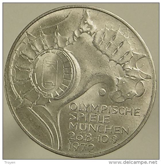 10 Mark - JO Munchen - Allemagne - 1972  G - Argent - TTB - Verzamelingen