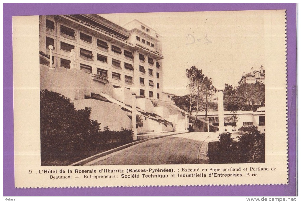 64 BIDART BIARRITZ L'hotel De La Roseraie D'ilbarritz Rare - Bidart