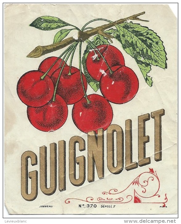 Vins Et Spiritueux/  étiquette/Guignolet/ JOUNEAU//Vers 1910-1930   ETIQ30 - Andere & Zonder Classificatie