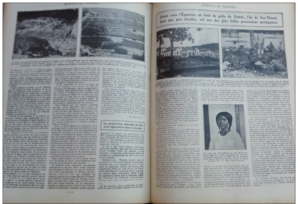 SCIENCES ET VOYAGES 1930 N°557:LE HERISSON/ILE SAO-THOME/GRANDES INNONDATIONS/TANNERIES/ - Otros & Sin Clasificación