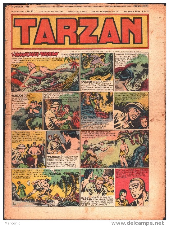 TARZAN 1ère Série -  N° 97 Du 25 Juillet 1948 - Buffalo-Bill, Superman - Tarzan