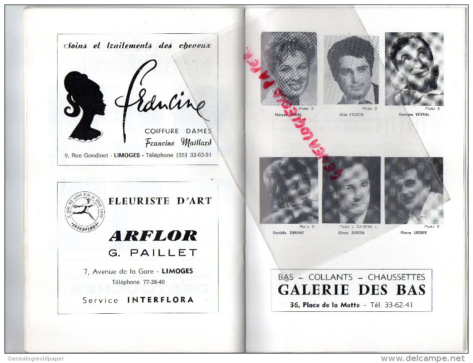 87 - LIMOGES - PROGRAMME GRAND THEATRE - 70-71- HIRSCH- VIENNE CHANTE ET DANSE-MARCEL MERKES-PAULETTE MERVAL-PERIGUEUX