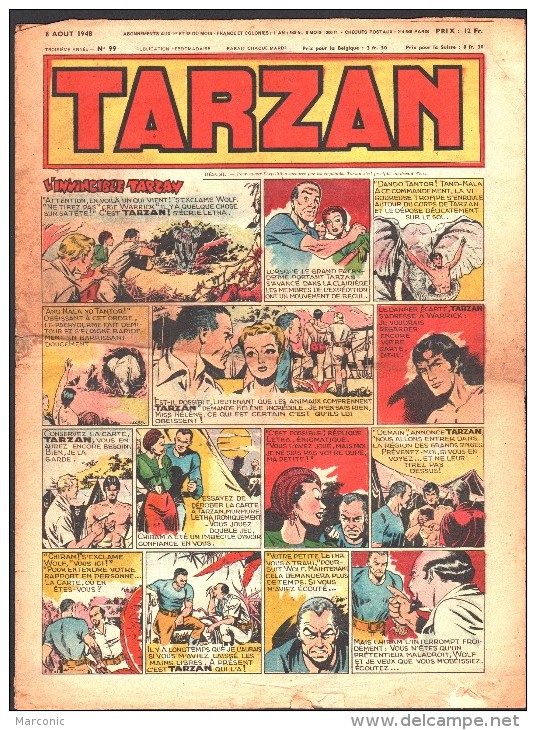 TARZAN 1ère Série -  N° 99 Du 8 Août 1948 - Buffalo-Bill, Superman - Tarzan