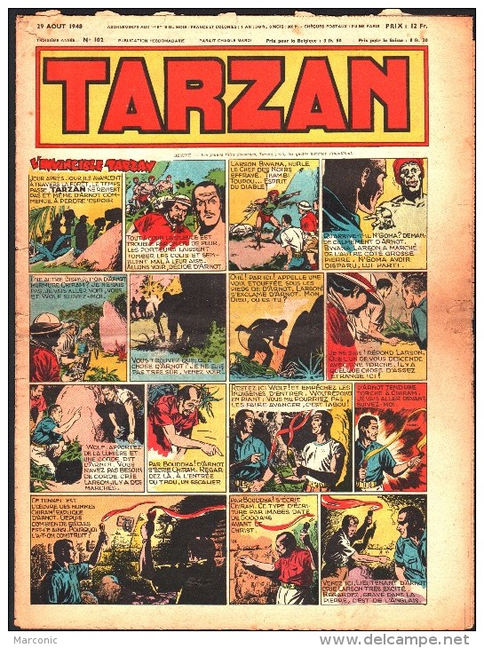 TARZAN 1ère Série -  N° 102 Du 29 Août 1948 - Buffalo-Bill, Superman - Tarzan