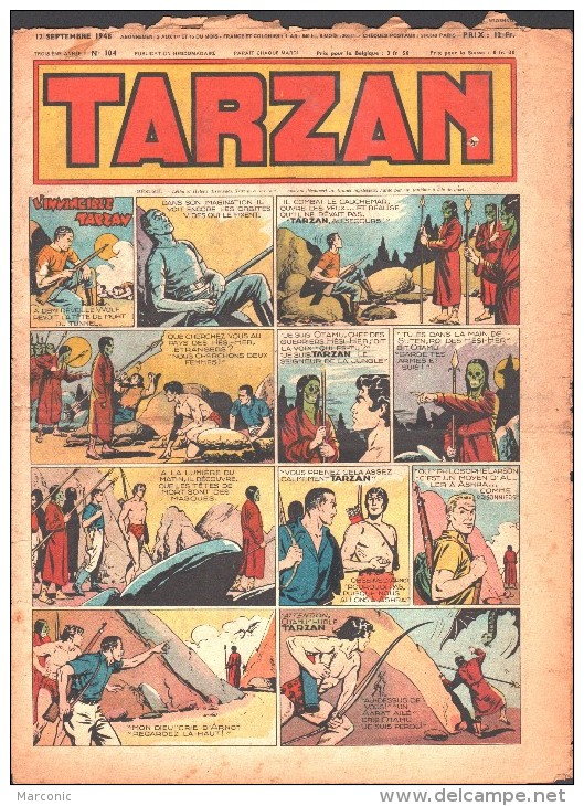 TARZAN 1ère Série -  N° 104 Du 12 Septembre 1948 - Buffalo-Bill, Superman - Tarzan