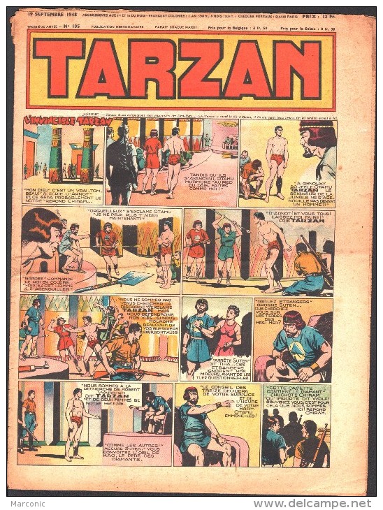 TARZAN 1ère Série -  N° 105 Du 19 Septembre 1948 - Buffalo-Bill, Superman - Tarzan