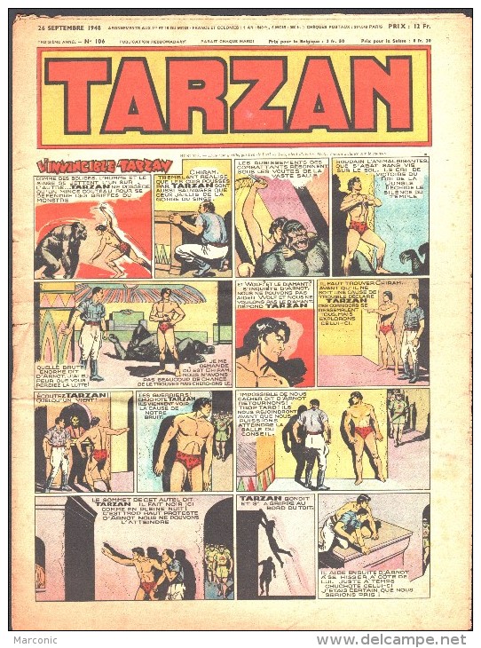 TARZAN 1ère Série -  N° 106 Du 26 Septembre 1948 - Buffalo-Bill - Tarzan