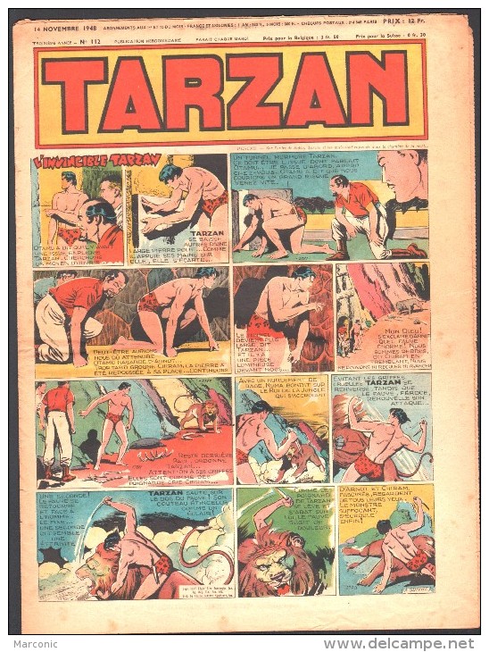 TARZAN 1ère Série -  N° 112 Du 14 Novembre 1948 - Buffalo-Bill - Tarzan