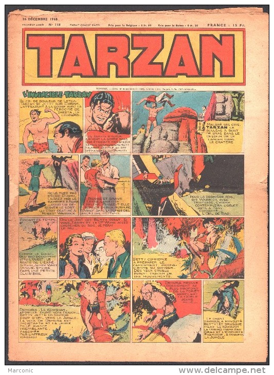 TARZAN 1ère Série -  N° 118 Du 26 Décembre 1948 - Buffalo-Bill - Tarzan