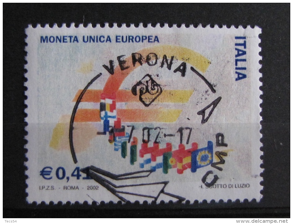 ITALIA USATI 2002 - MONETA UNICA - SASSONE 2594 - RIF. G 2113 - 1^ SCELTA - 2001-10: Usati