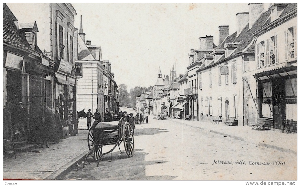 CPA 03 COSNE-sur-L'OEIL Allier - Grand'Rue (Charrette) ° Joliveau édit. - Sonstige & Ohne Zuordnung