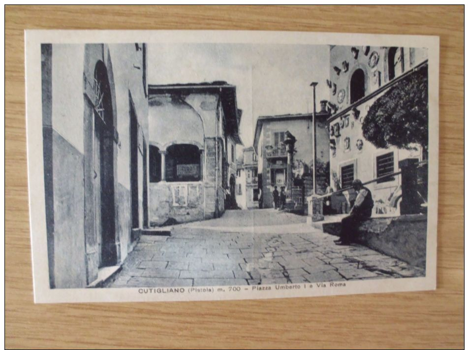 Ca. 1930/40, 6 AK Von CUTIGLIANO (PISTOIA), PIAZZA CATILINA, UMBERTO I E VIA ROMA, PIAZZALE DELLA CHIESA, PALAZZO COMUNA - Altri & Non Classificati