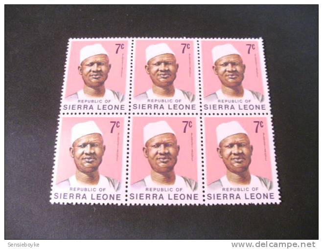 K20875 -  6 Stamps In Bloc MNh Sierra Leone 1973 -pres. SIaka Stevens - Sierra Leone (1961-...)