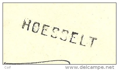 Brief Met Naamstempel HOESSELT Als Noodstempel Gebruikt !!! - Fortune Cancels (1919)