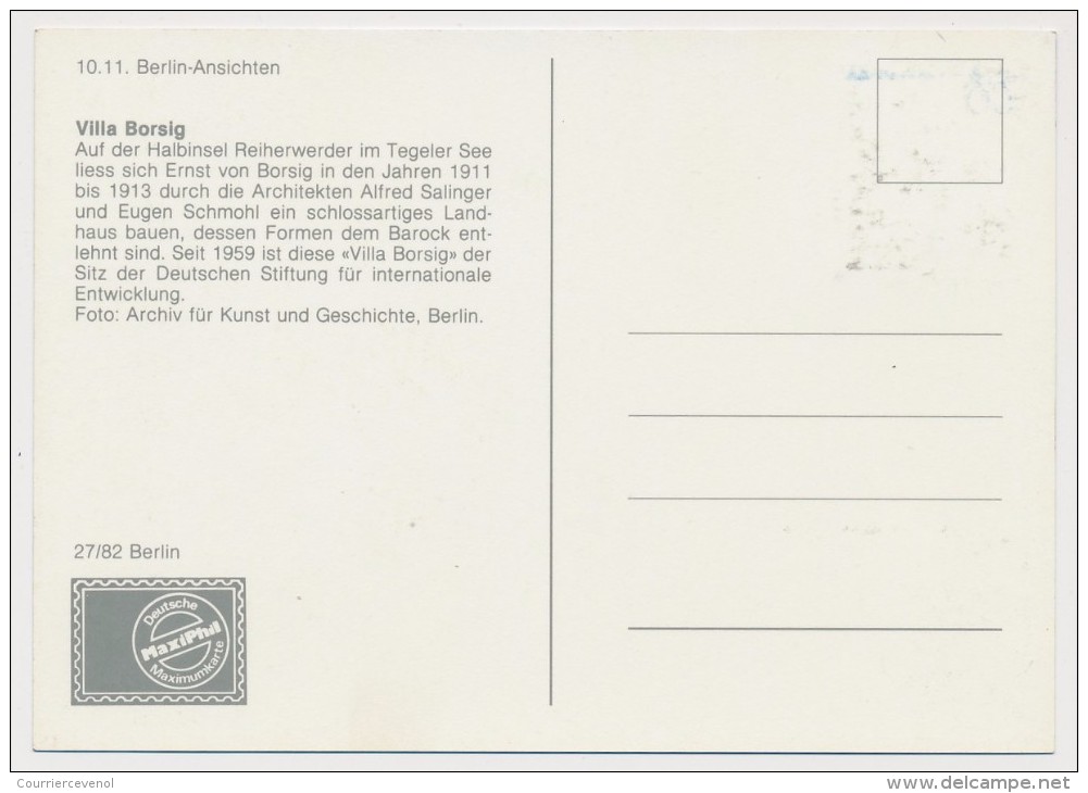 ALLEMAGNE BERLIN - 4 Cartes Maximum "Berlin Ansichten" (Vues De Berlin) 1982 - Maximum Kaarten