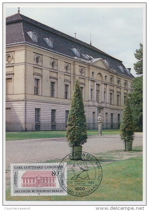 ALLEMAGNE BERLIN - 4 Cartes Maximum "Berlin Ansichten" (Vues De Berlin) 1982 - Cartes-Maximum (CM)