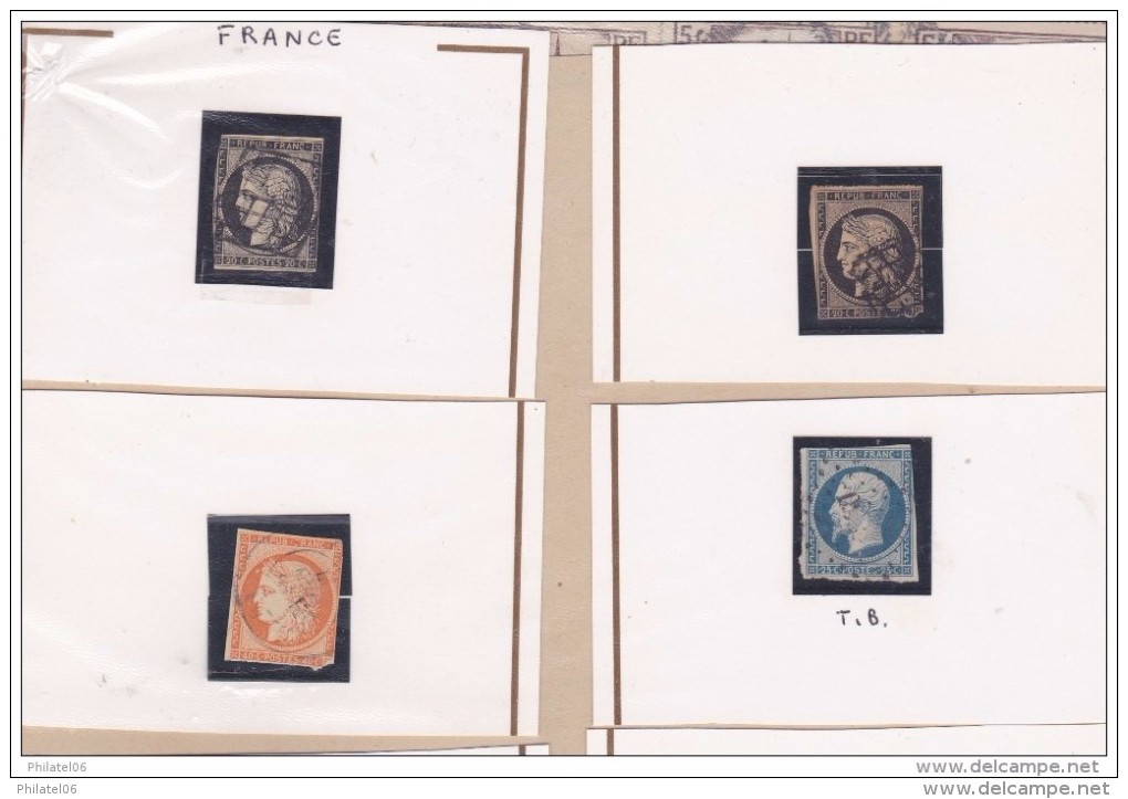 FRANCE  TIMBRES GENERALEMENT AVEC DEFAUTS (TAAF ET CARNET 1958 BON ETAT)  A ETUDIER - Collections