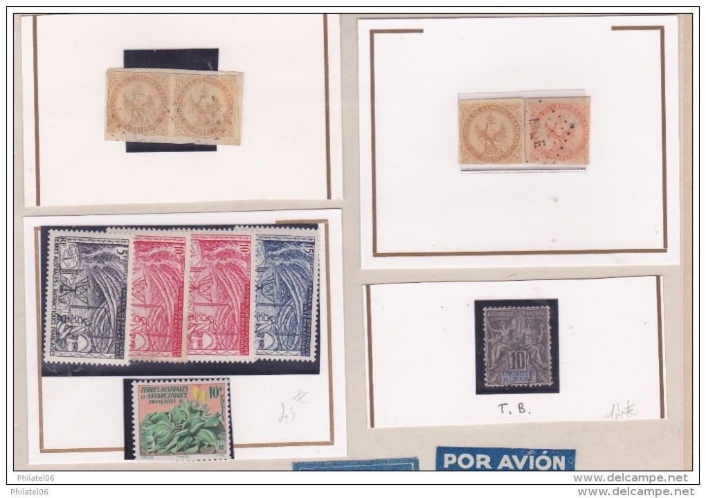 FRANCE  TIMBRES GENERALEMENT AVEC DEFAUTS (TAAF ET CARNET 1958 BON ETAT)  A ETUDIER - Collections