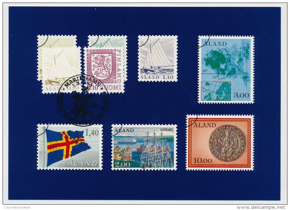 ALAND - 2 Cartes Maximum - Fantaisies Philatéliques... Timbres Concordants Sur Cartes 1984 - Aland