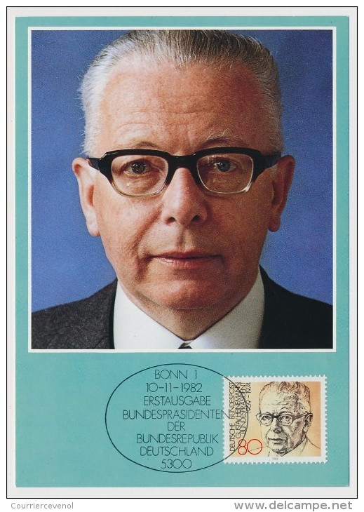 ALLEMAGNE - 5 Cartes Maximum "Bundespräsidenten" - Présidents De La République - 1982 - Sonstige & Ohne Zuordnung