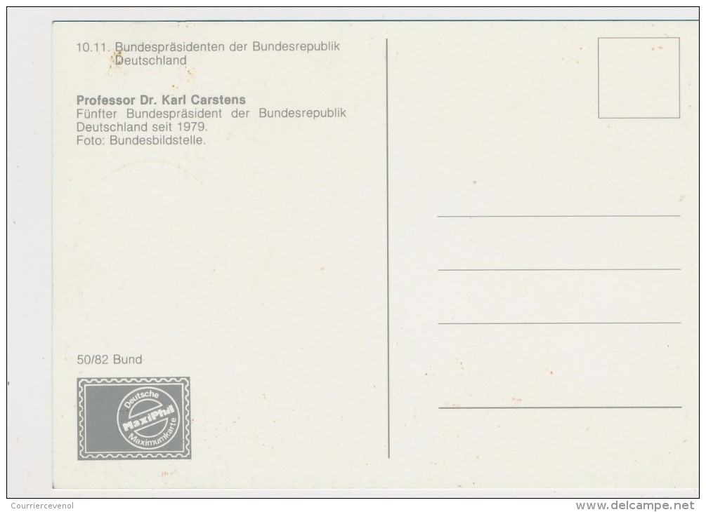 ALLEMAGNE - 5 Cartes Maximum "Bundespräsidenten" - Présidents de la République - 1982