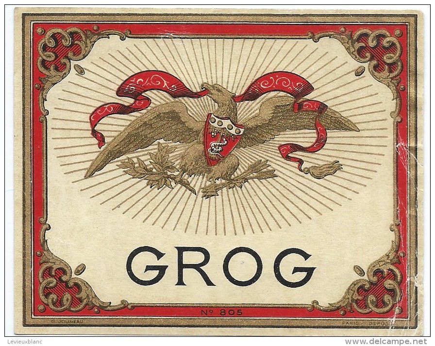 Etiquette/Chromo//Vins Spiritueux Sirops/" GROG"/ Jouneau/Paris/vers 1915     ETIQ66 - Rum