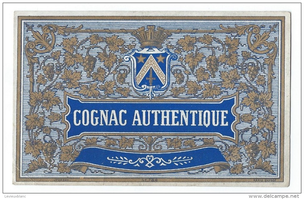 Etiquette/Chromo//Vins Spiritueux Sirops/" Cognac Authentique"/ Jouneau/Paris/vers 1900 - 1920     ETIQ74 - Otros & Sin Clasificación