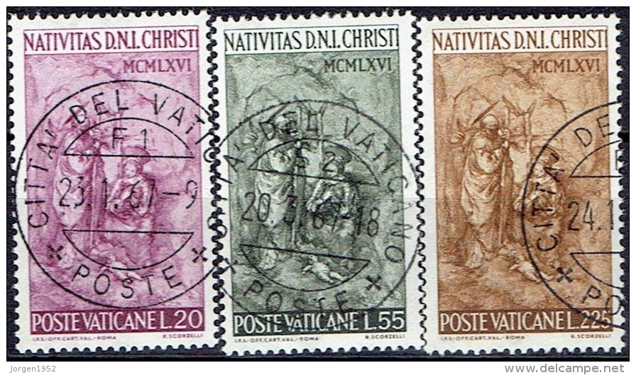 VATICAN  # FROM 1966  STANLEY GIBBONS 489-491 - Oblitérés