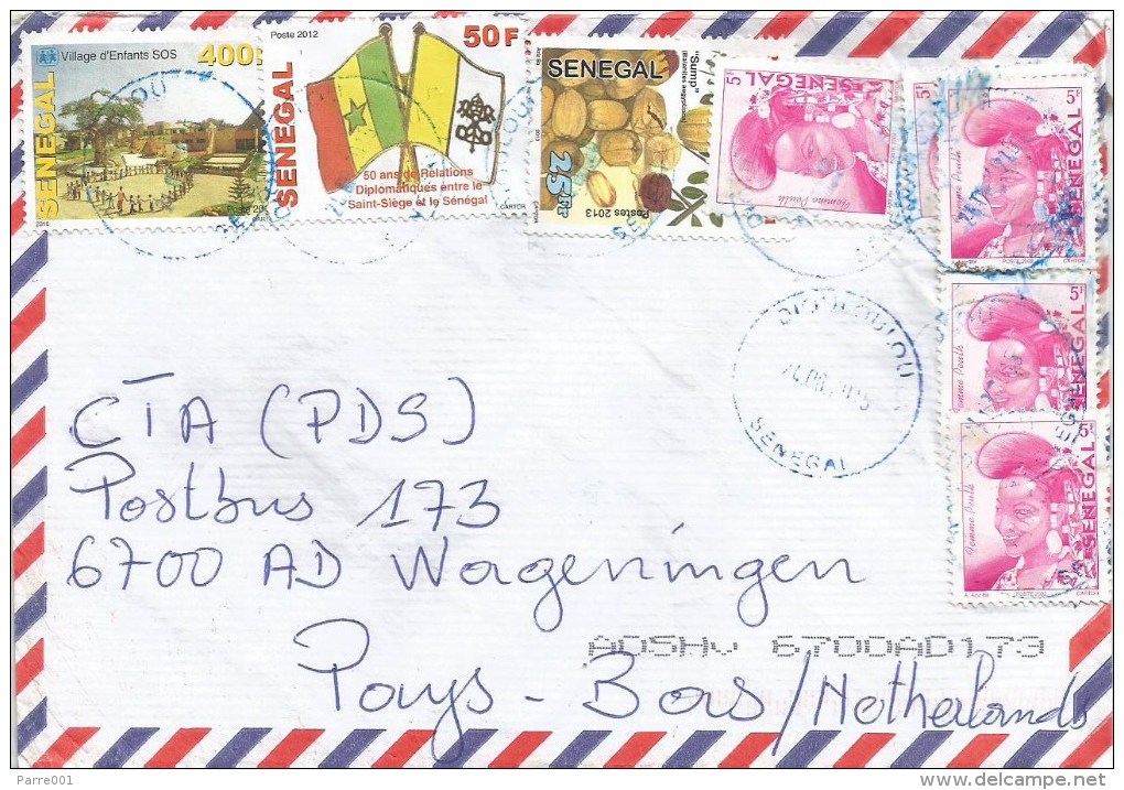 Senegal 2015 Diouloulou Peul Lady 5f SOS Children Village Balanites Fruit Vatican Diplomatic Relations Cover - Senegal (1960-...)