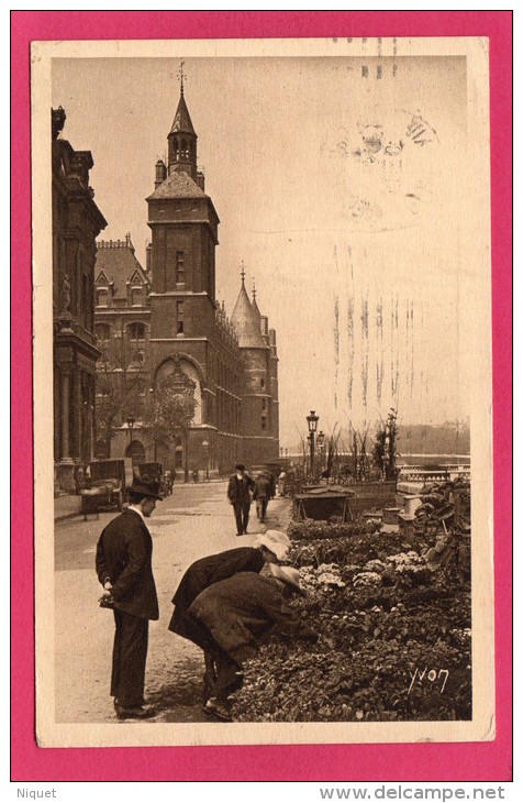 75 PARIS, Marché Aux Fleurs Quai De L'Horloge, Animée, 1929, (Yvon, Paris) - Artigianato Di Parigi