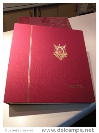 à 50% ALBUM SCHAUBEK FRANCE LUXE 2001/2006 Avec Pochettes Reliure Et Boitier Neuf Valeur 260 € - Binders With Pages