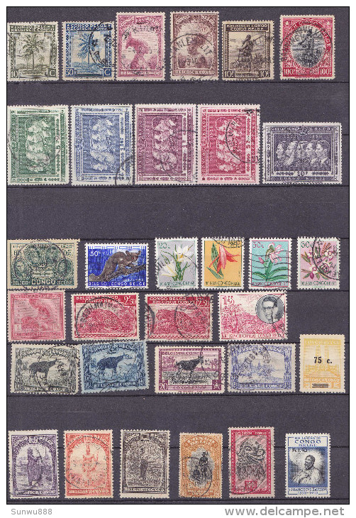 Congo Belge - Nice Lot Of 99 Stamps (good Values, See High Resolution Scans).  Red Cross. Fixed Price. - Autres & Non Classés