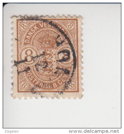 Deens West Indië Michel-cataloog Nr 28 Gestempeld Cataloguswaarde 50.00 Euro - Danemark (Antilles)