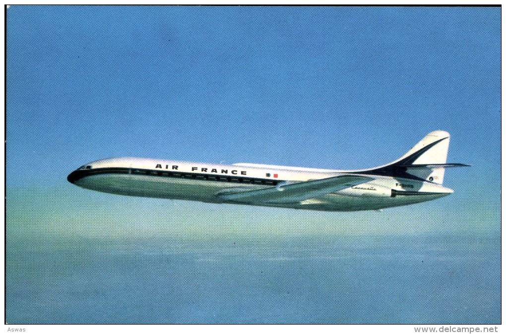 RP: AIR FRANCE PLANE / AVION ~ CARAVELLE IN FLIGHT - 1946-....: Moderne