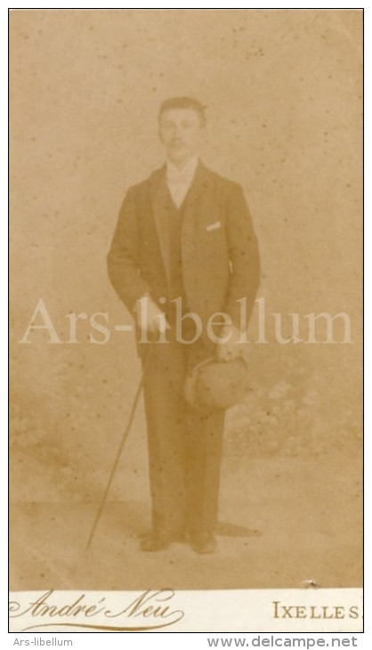 Photo-carte De Visite / CDV / Homme / Man / Photo André Neu / Ixelles / Elsene - Anciennes (Av. 1900)