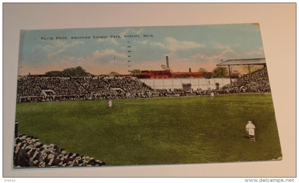 Navin Field American League Park Detroit Mich. 1923 Base Ball  #AK5900 - Detroit