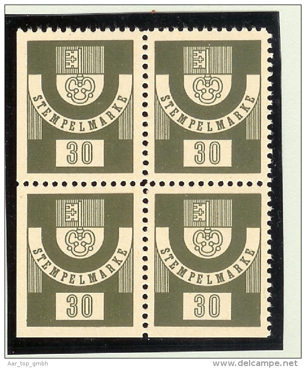 Heimat OW Obwalden Fiskalmarke Stempelmarke 4er Block ** - Revenue Stamps