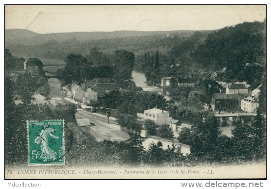 14 THURY HARCOURT / Panorama De La Gare Et De Saint-Bernin / - Thury Harcourt