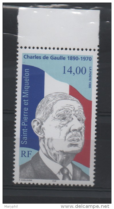 SAINT PIERRE ET MIQUELON  N°622** - GENERAL DE GAULLE  - Cote  5.90 € - De Gaulle (Generaal)