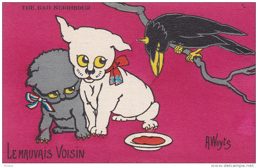 Illustrateur WUYTS A., Chie, Chat Corbeau, Le Mauvais Voisin,  Editeur Picot 110 - Wuyts