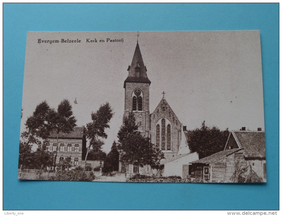 Kerk En Pastorij Evergem BELZEELE ( REPRO Copie / Copy ) - Anno 19?? ( Zie Foto Voor Details ) !! - Evergem