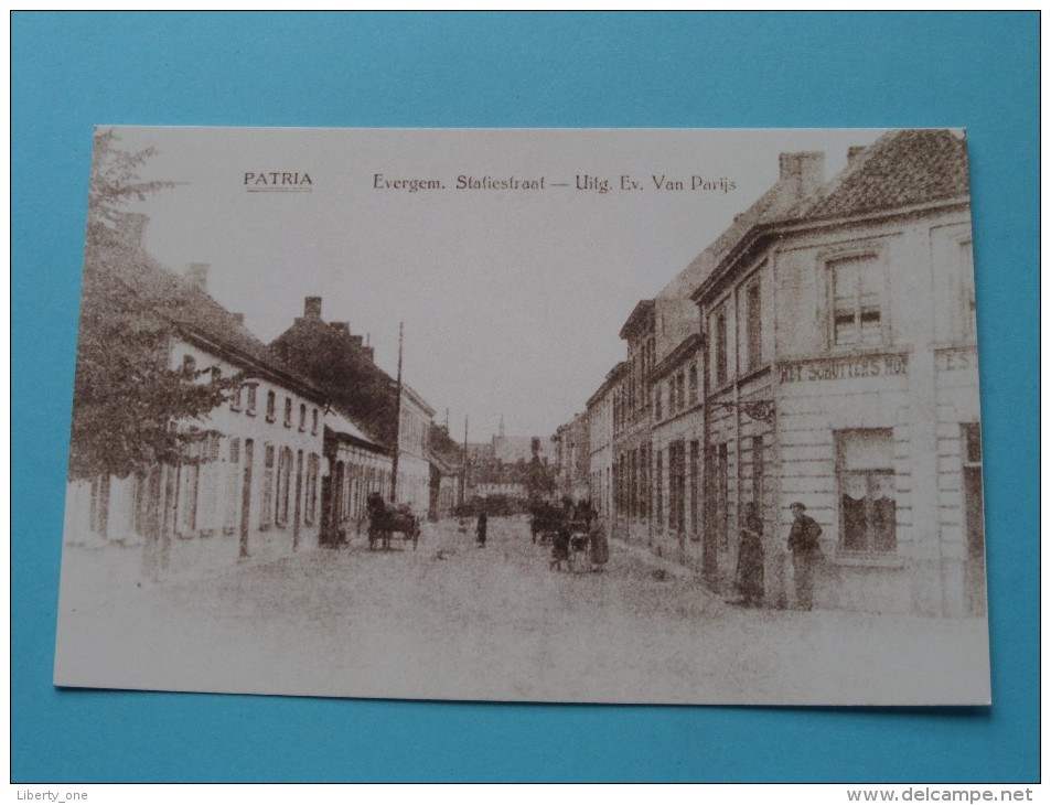 Statiestraat Evergem ( REPRO Copie / Copy ) - Anno 19?? ( Zie Foto Voor Details ) !! - Evergem