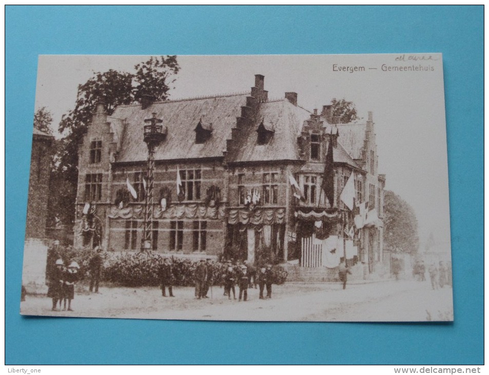 Gemeentehuis Evergem ( REPRO Copie / Copy ) - Anno 19?? ( Zie Foto Voor Details ) !! - Evergem