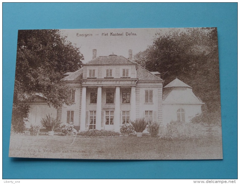 Het Kasteel Delva Evergem ( REPRO Copie / Copy ) - Anno 19?? ( Zie Foto Voor Details ) !! - Evergem