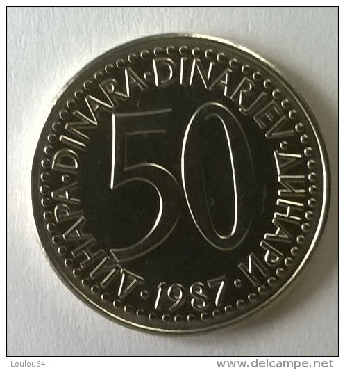 Monnaie -  Yougoslavie - 50 Dinara 1987 - Superbe- - Yougoslavie