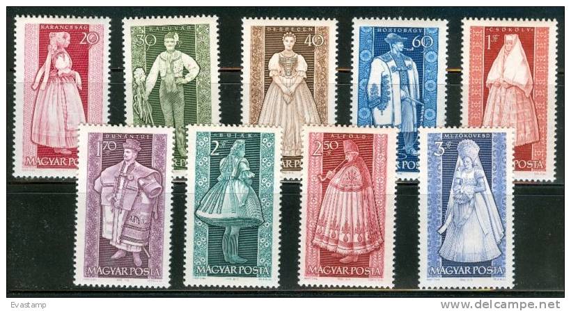 HUNGARY - 1963.Provincial Costumes Cpl.Set MNH! - Nuevos