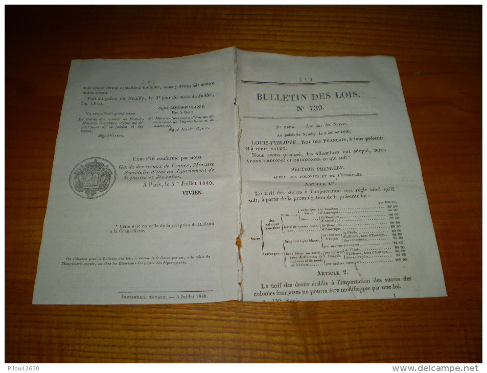 Loi Sur Les Sucres : Droits Sur Importation; Droit De Fabrication Sur Le Sucre Indigène.... - Décrets & Lois