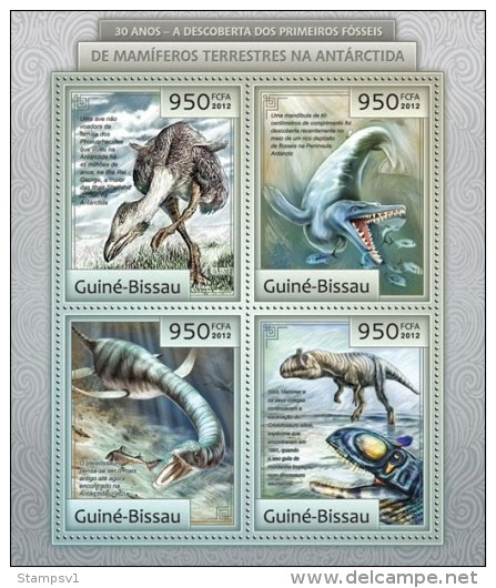 Guinea Bissau. 2012 First Land Mammal Fossils In Antarctica. (813a) - Fossilien