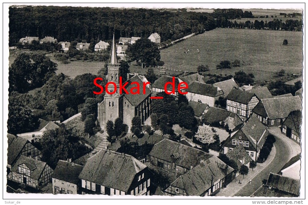 AK Luftbild Clenze Kirchplatz 1960  Landkreises Lüchow-Dannenberg, Niedersachsen - Luechow